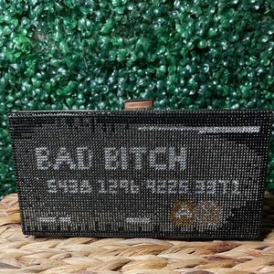 Black Rhinestone Clutch